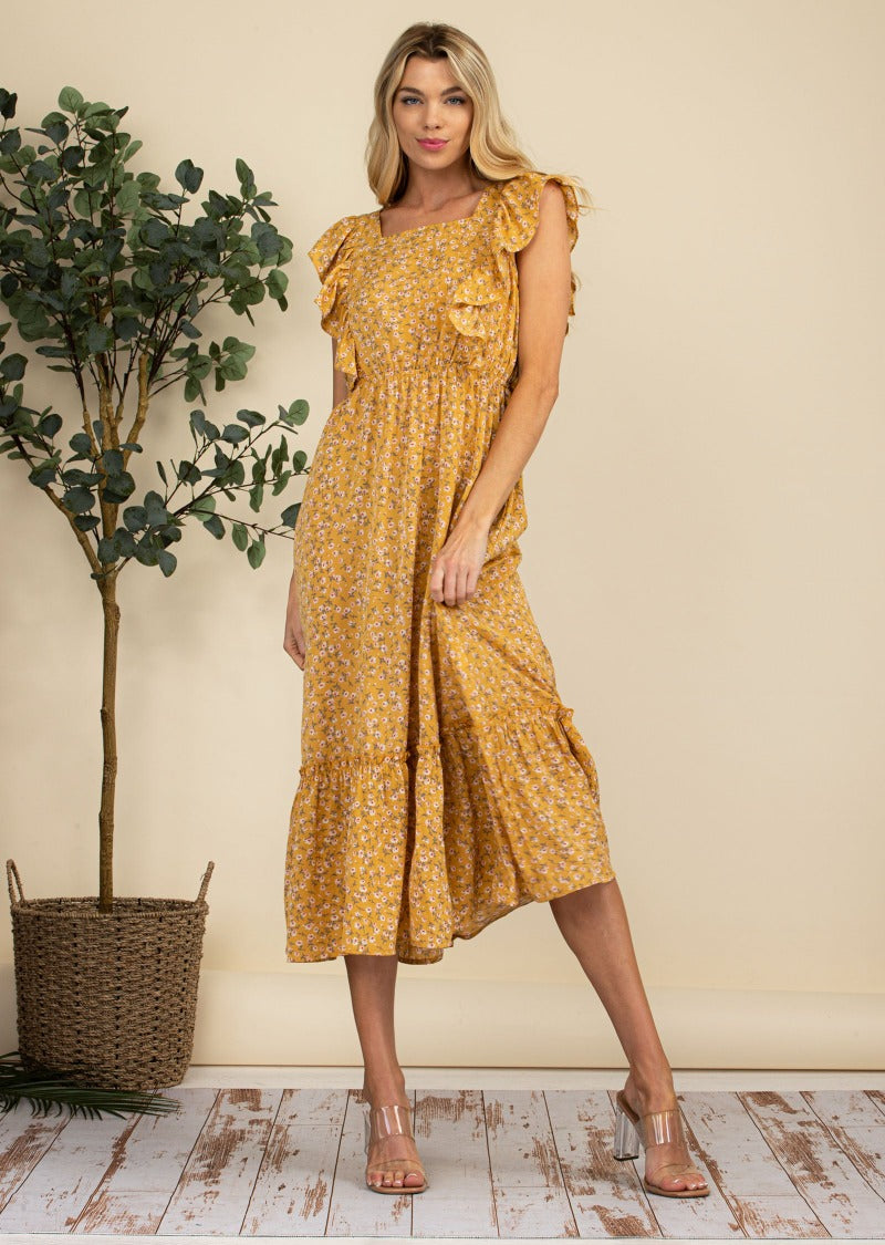 knee length dresses for ladies Faithfull The Brand Jamie Juniper Stripe Strapless Midi Dress main image 0