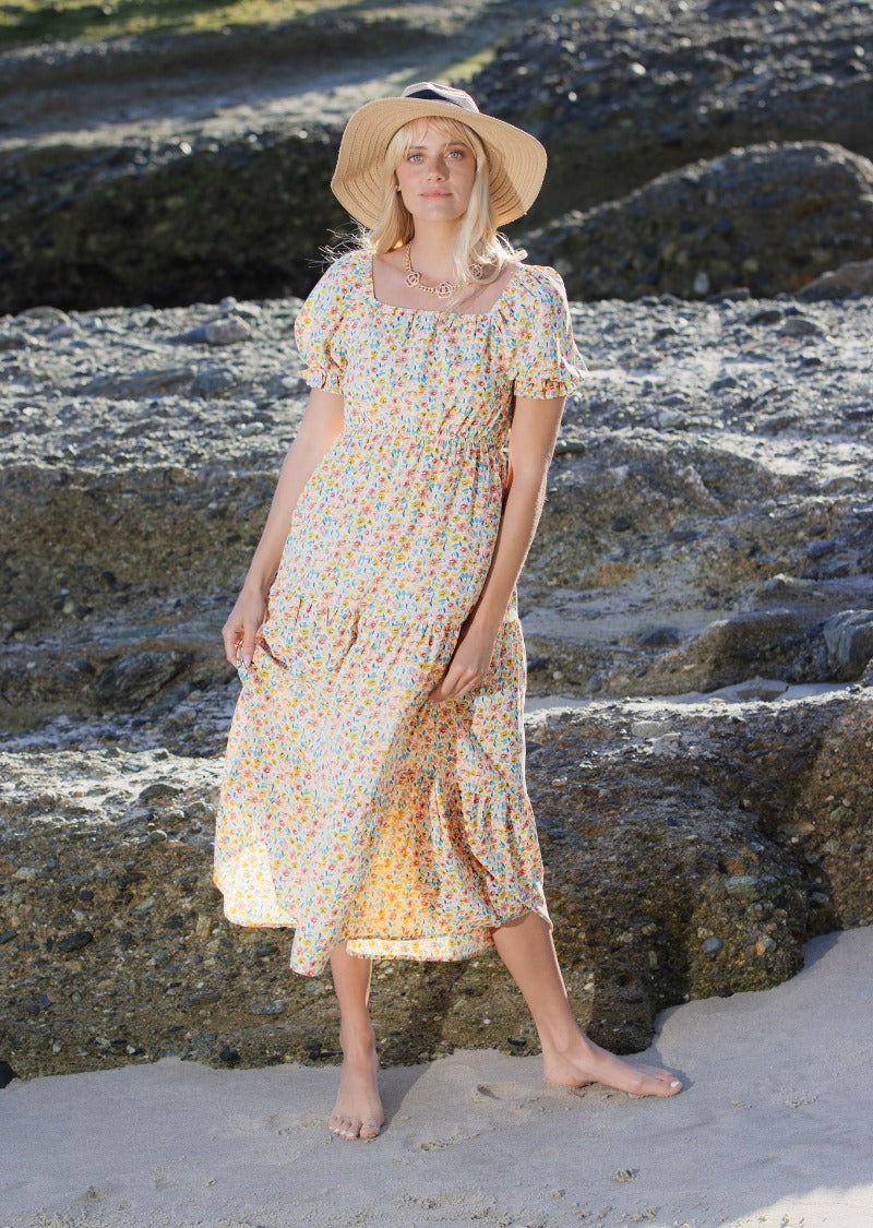 lana midi dress LANA FLORAL MIDI DRESS LARGE