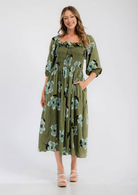 NORMANDIE FLORAL MIDI DRESS