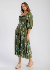 NORMANDIE FLORAL MIDI DRESS