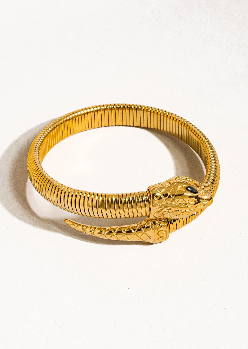 BRANNY 18K GOLD SNAKE BANGLE