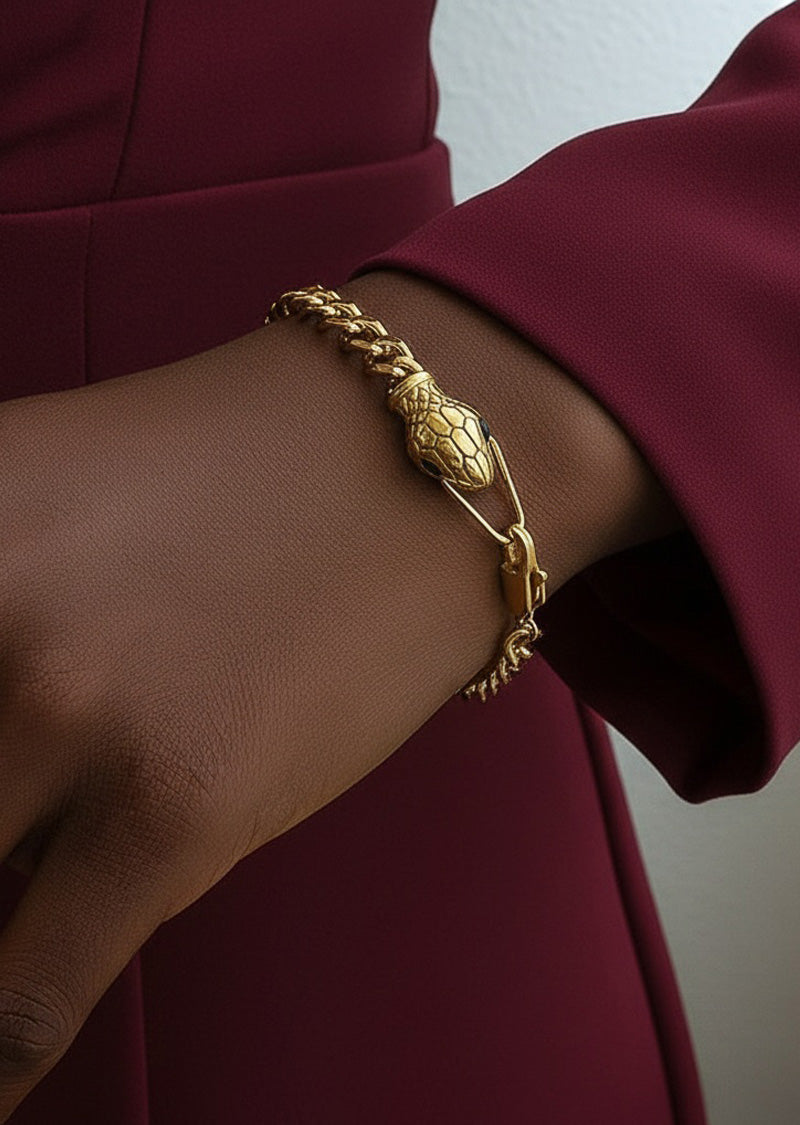 18K GOLD PLATED SNAKE BRACELET