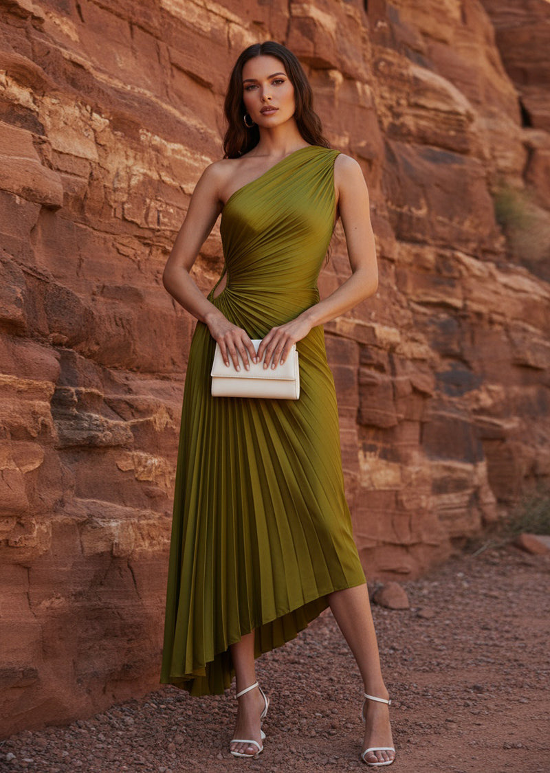 HELENA PLEATED GODDESS DRESS Blooming Island HELENA PLEATED GODDESS DRESS Blooming Island