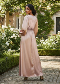 EMILY SILKY LONG DRESS - PROM, MOTHER OF BRIDE, FORMAL EVENT GUEST DRESS