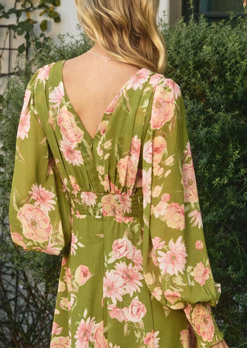 EMILY FLORAL SLIT DRESS