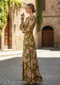 EMILY FLORAL SLIT DRESS