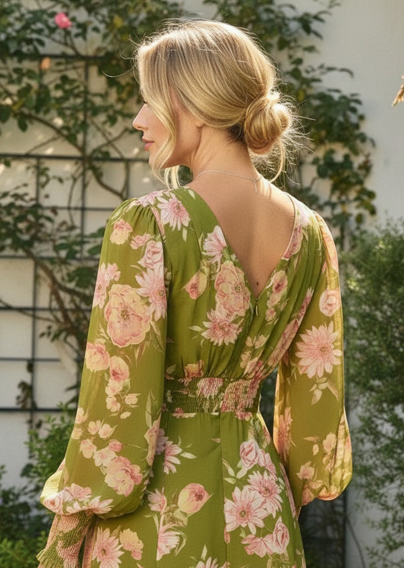 EMILY FLORAL SLIT DRESS