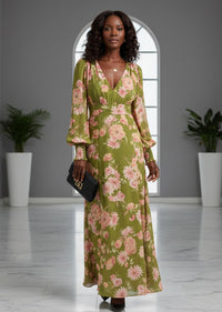 EMILY FLORAL SLIT DRESS