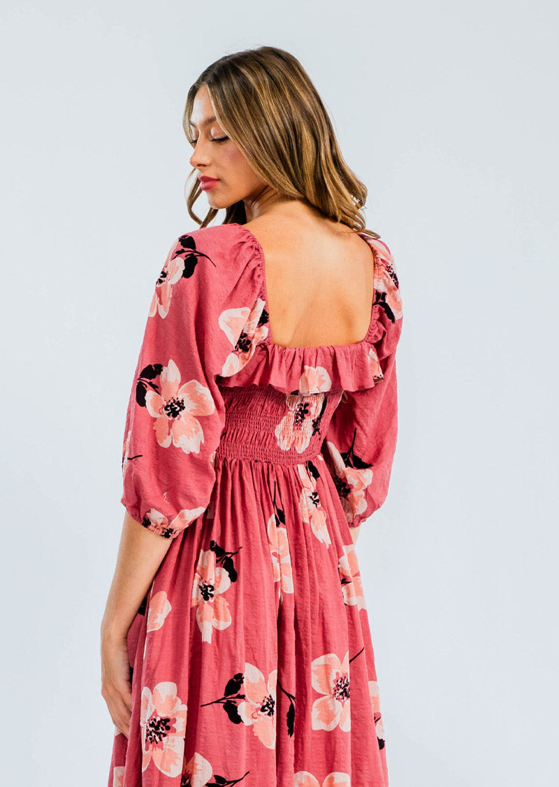 NORMANDIE FLORAL MIDI DRESS