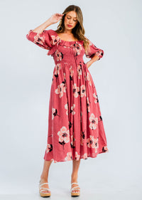 NORMANDIE FLORAL MIDI DRESS