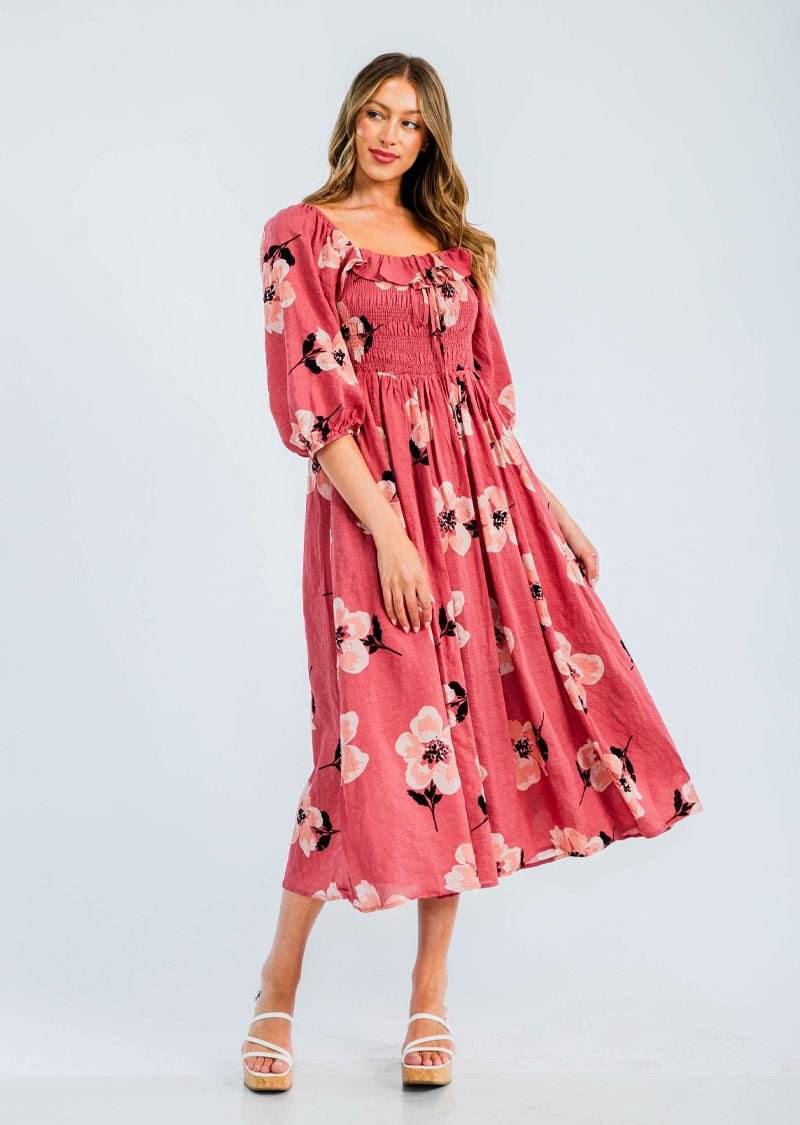 NORMANDIE FLORAL MIDI DRESS