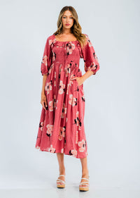 NORMANDIE FLORAL MIDI DRESS