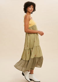 VIVIAN COLOR BLOCK DRESS