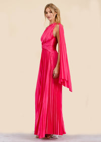 ROSA PLEATED SILKY DRESS