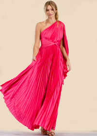 ROSA PLEATED SILKY DRESS