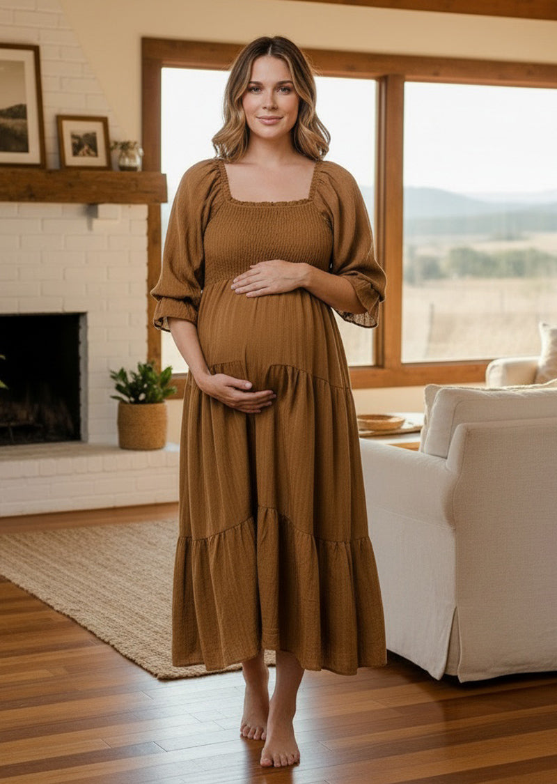 SHANNON PUFFED SLEEVES DRESS