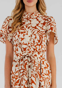 ASHLYN FLORAL BELTED DRESS