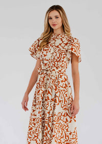 ASHLYN FLORAL BELTED DRESS