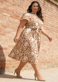 ASHLYN FLORAL BELTED DRESS