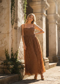 EMBROIDERED FLOWER MAXI DRESS - ELEGANT AND SEXY PROM DRESS, PARTY GUEST DRESS