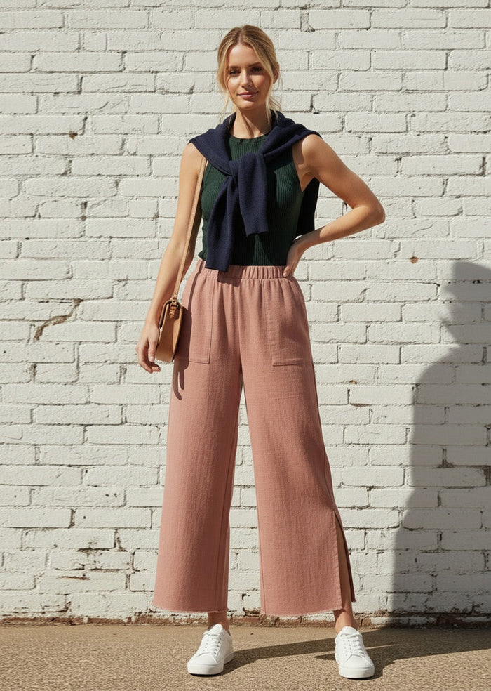 KATE WIDE LINEN PANTS