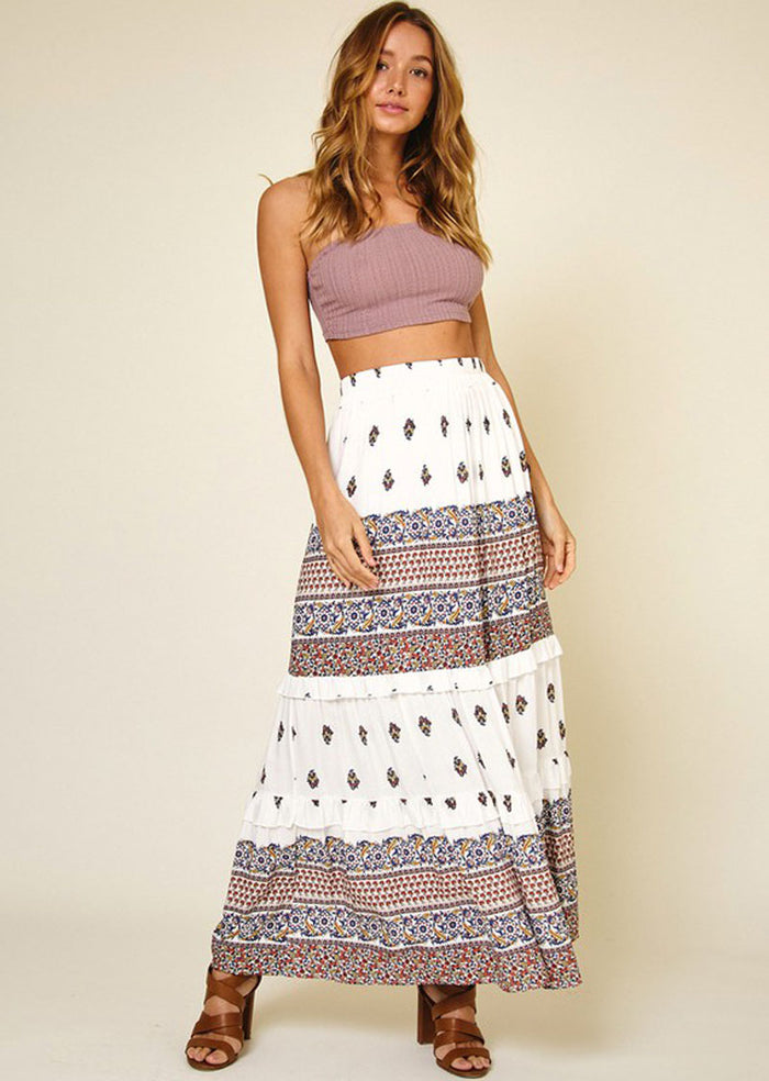 MEGAN TIERED MAXI SKIRT