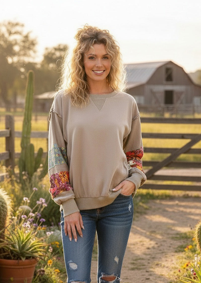 MOLLY BOHEMIAN PATCHES SWEATSHIRT