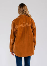 CORTNEY EMBROIDERED WESTERN SHACKET