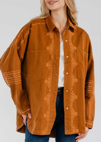 CORTNEY EMBROIDERED WESTERN SHACKET