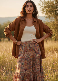 CORTNEY EMBROIDERED WESTERN SHACKET