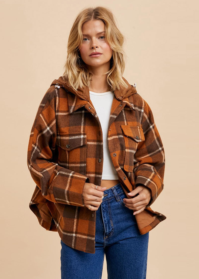 SHANNON PLAID SHACKET