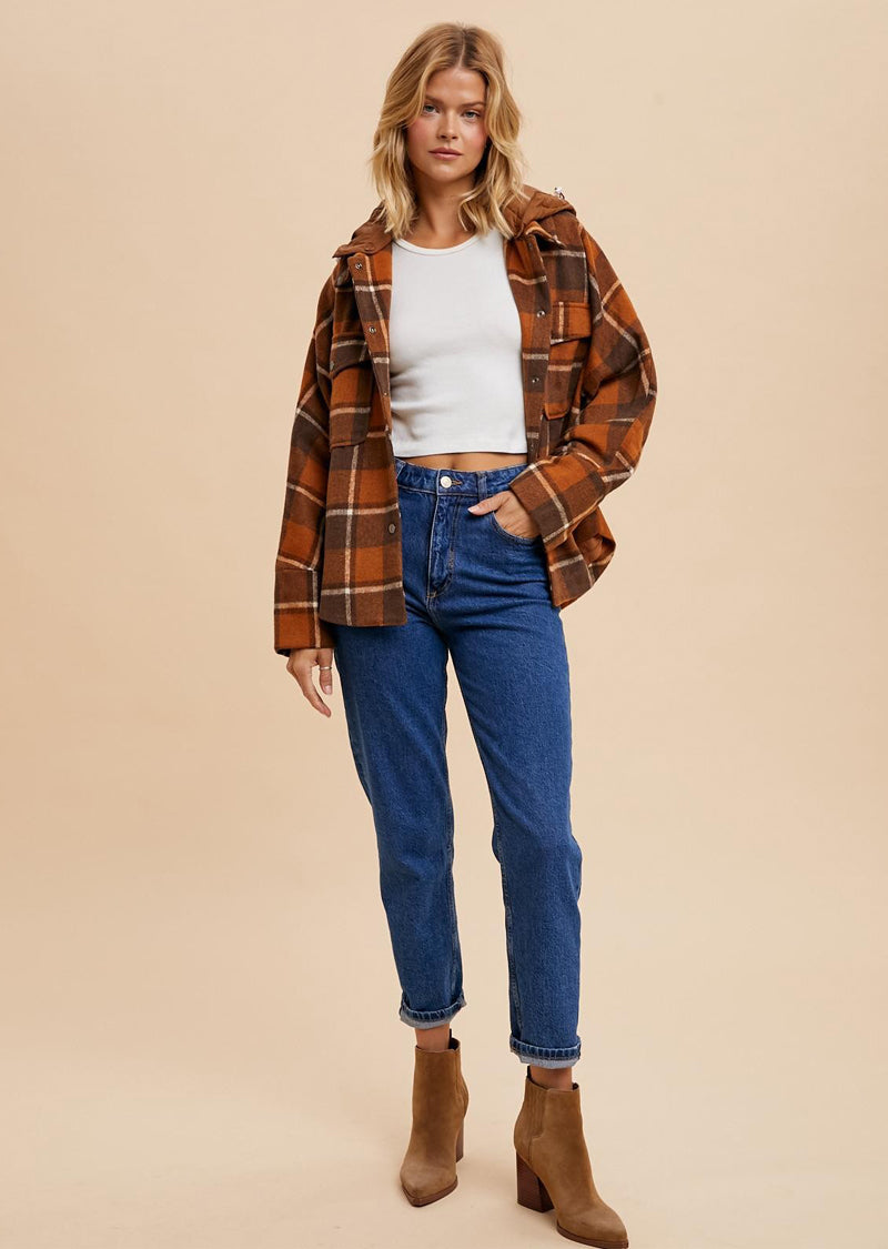 SHANNON PLAID SHACKET