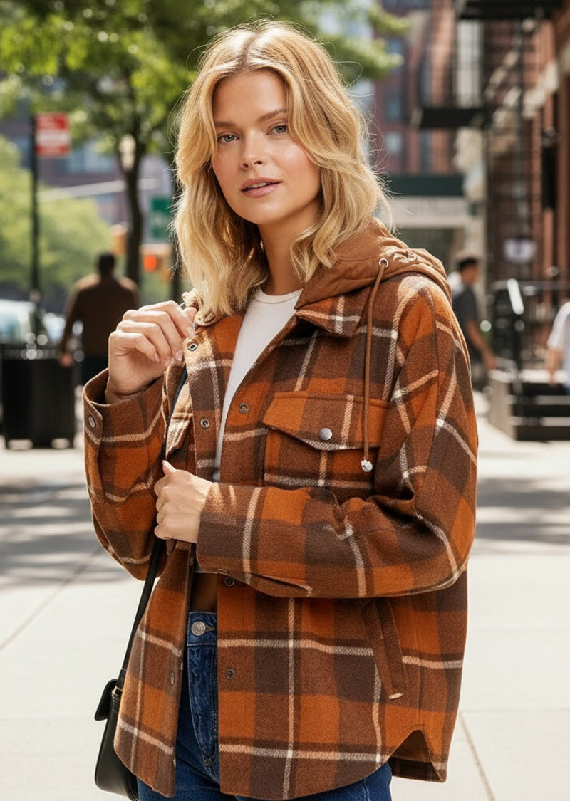 SHANNON PLAID SHACKET
