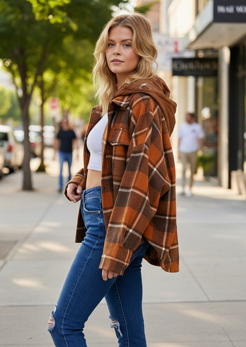 SHANNON PLAID SHACKET