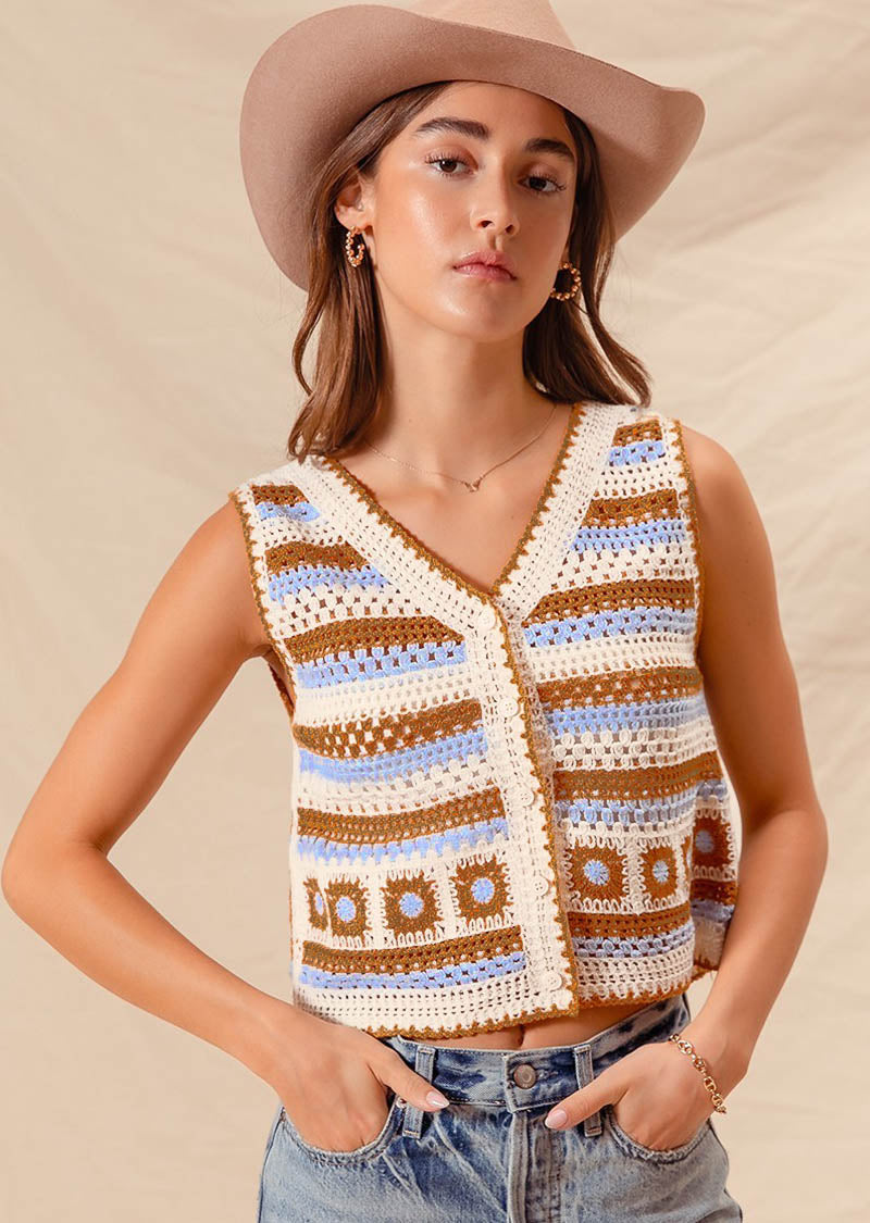 JULIE WESTERN CROCHET VEST