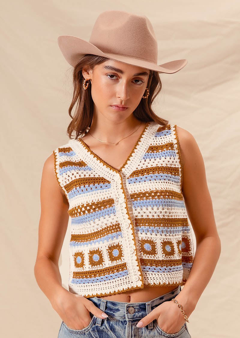 JULIE WESTERN CROCHET VEST