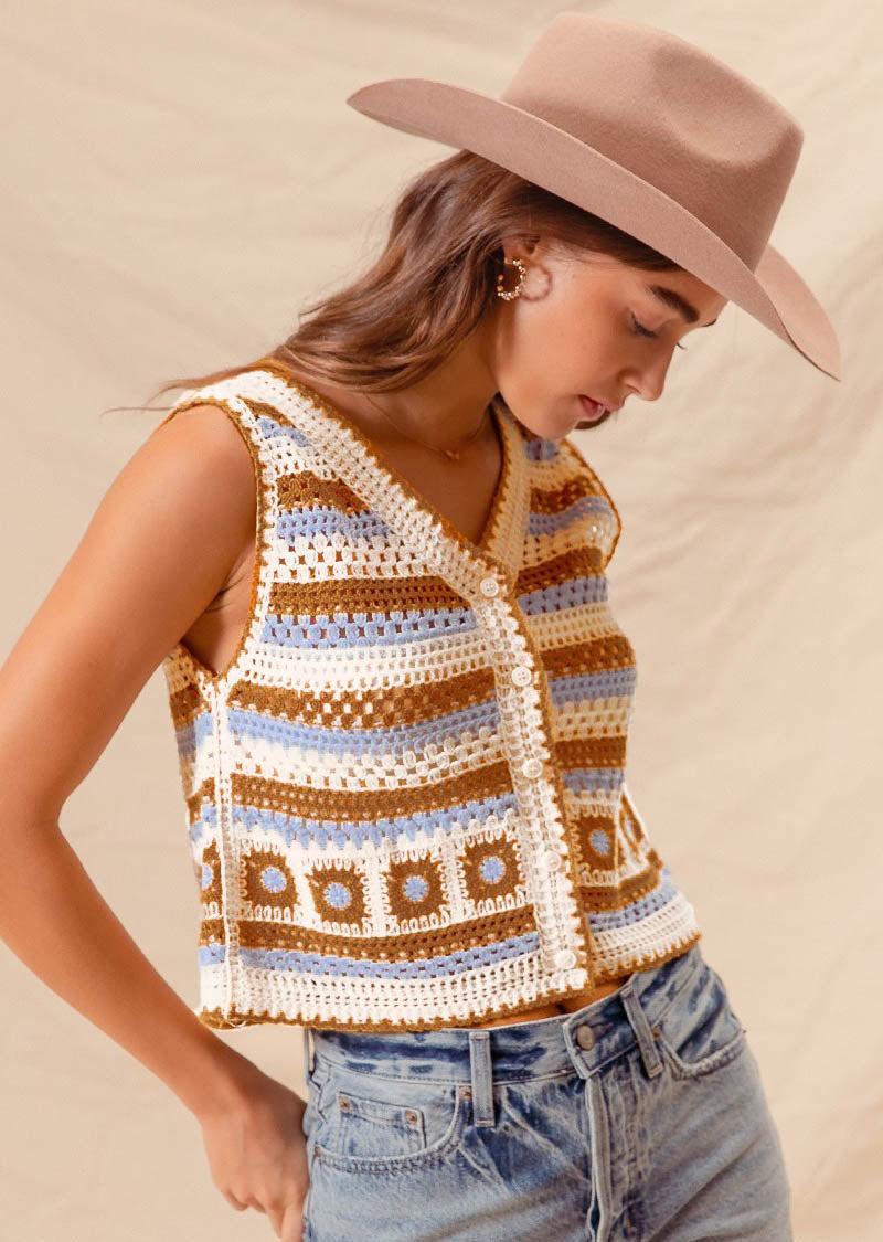 JULIE WESTERN CROCHET VEST