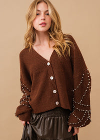 AMBER BEADED CARDIGAN