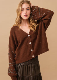 AMBER BEADED CARDIGAN