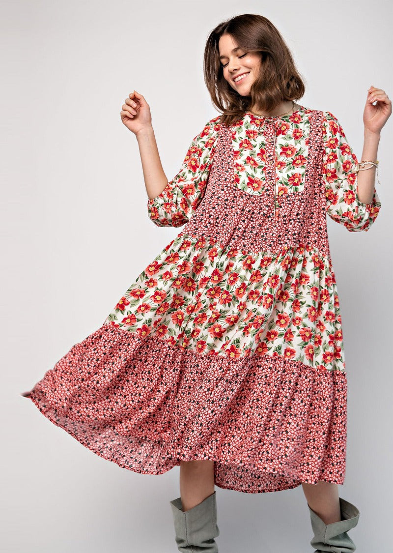 MOLLY MIXED PRINT DRESS