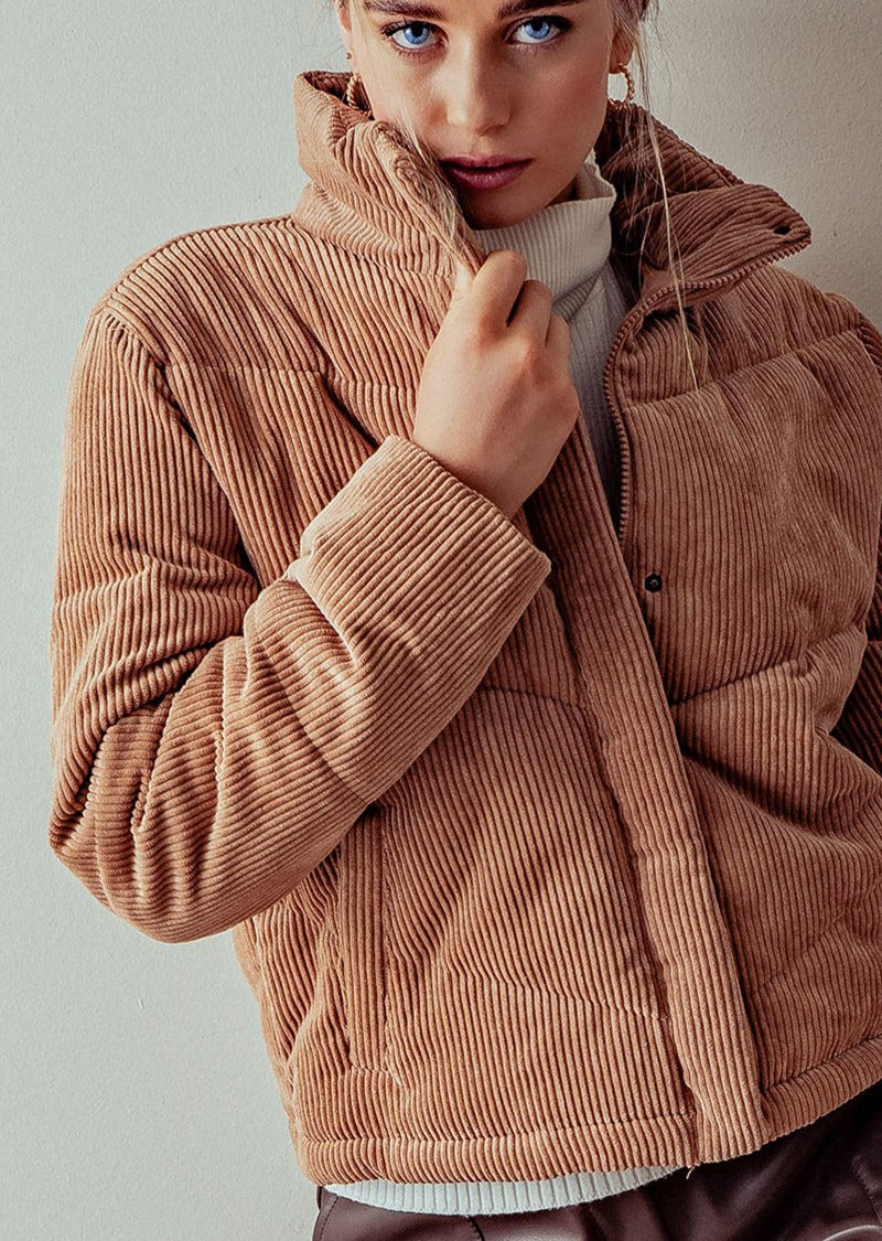 ASHLYN CORDUROY PUFFER JACKET