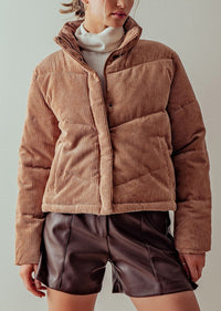 ASHLYN CORDUROY PUFFER JACKET