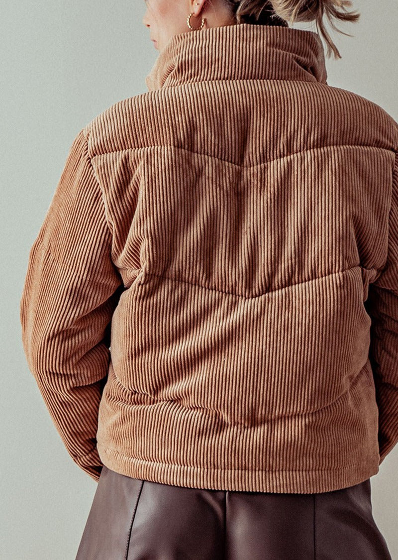 ASHLYN CORDUROY PUFFER JACKET