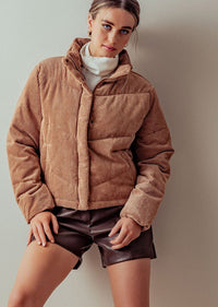 ASHLYN CORDUROY PUFFER JACKET