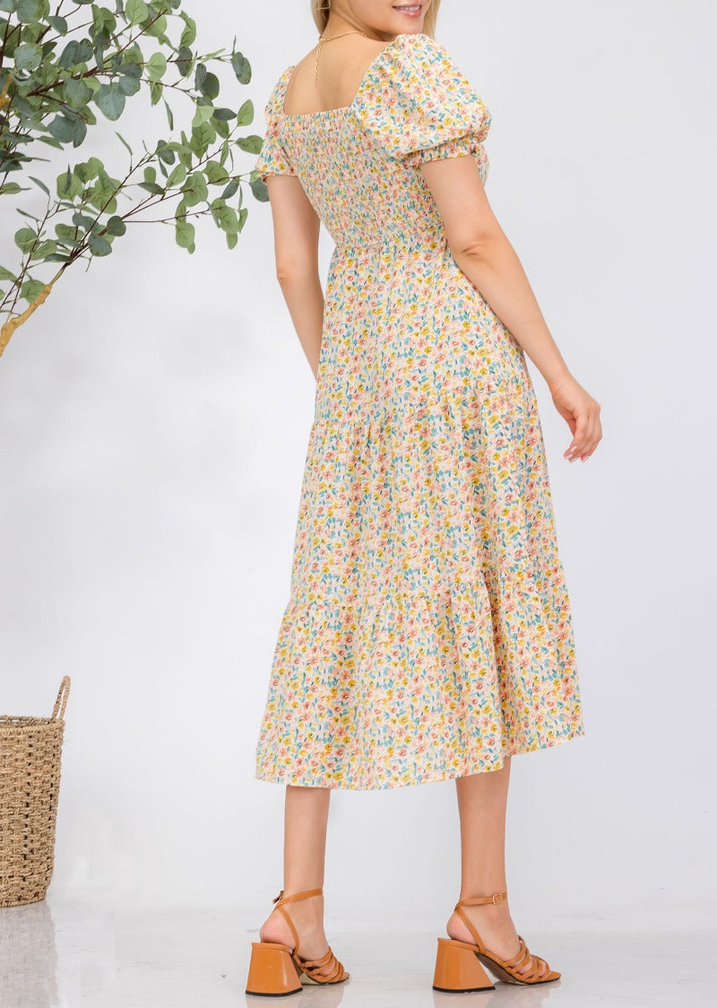 LANA FLORAL MIDI DRESS