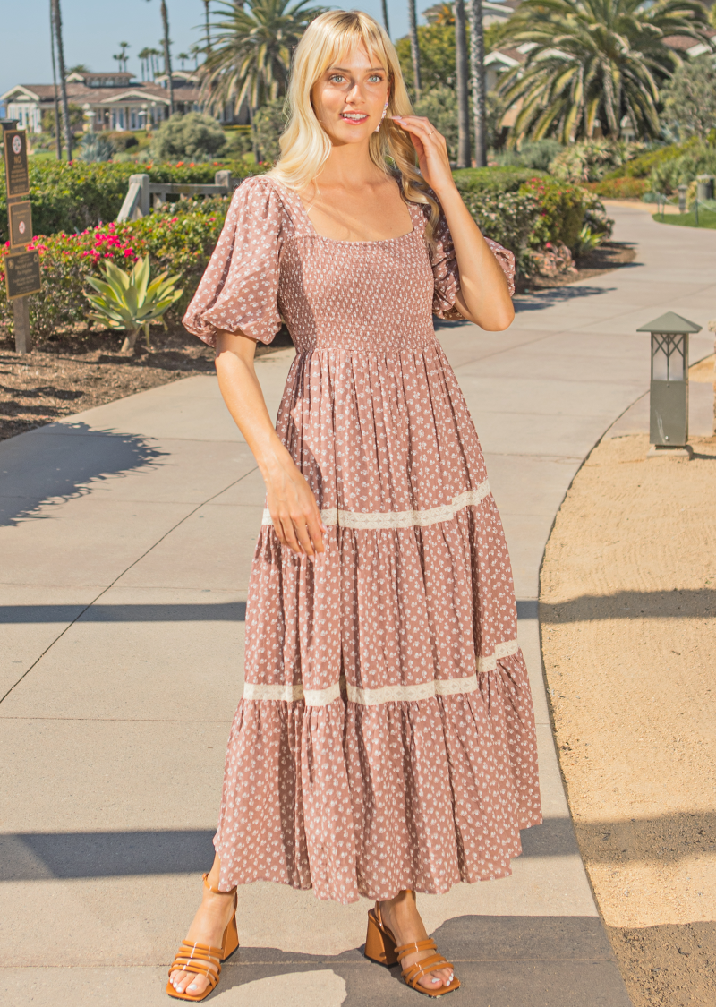 MAEVE SMOCKED FLORAL DRESS