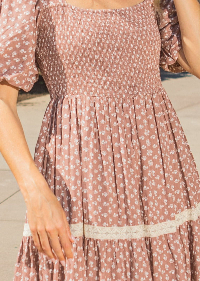 MAEVE SMOCKED FLORAL DRESS