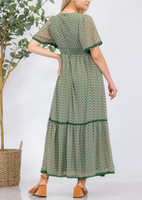 HELEN TILE PRINTED LONG DRESS