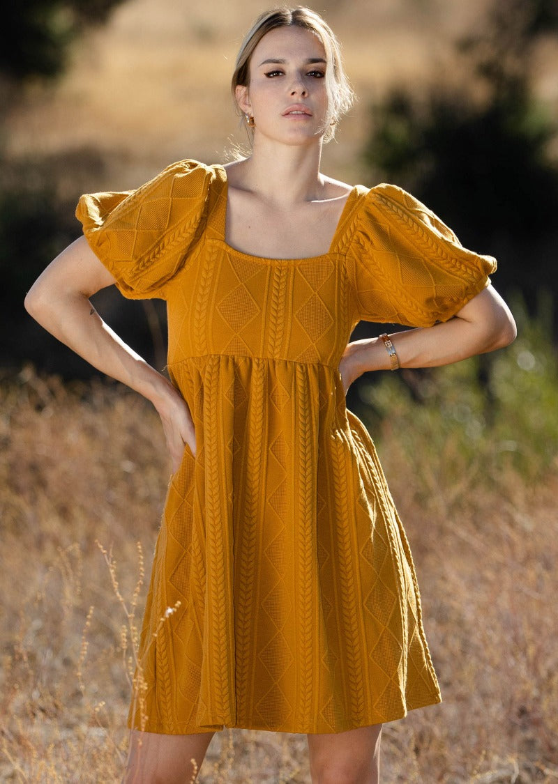 JEMMA KNIT MINI DRESS SMALL / CARAMEL JEMMA KNIT MINI DRESS SMALL / CARAMEL