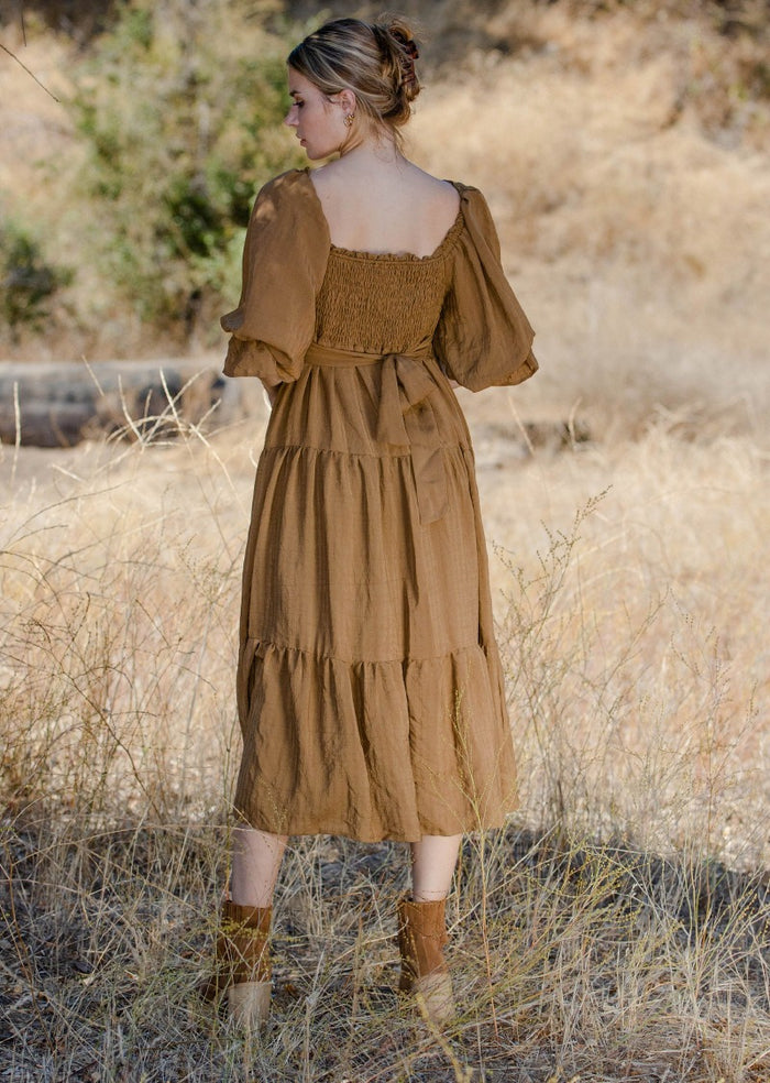 SHANNON PUFFED SLEEVES DRESS